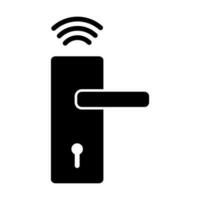 Wireless door lock icon vector, smart lock system for graphic design, logo, web site, social media, mobile app, ui vector