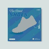 New arrival shoe social media post design and web banner post design vector template.