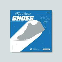 Shoe social media post and web banner post design vector template.
