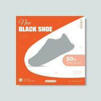 Shoe social media post and web banner post design vector template.