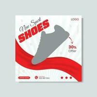 Shoes social media post and web banner post design vector template.