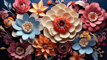 3d Colorful Royale Flower Design photo