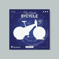 Bicycle social media post and web banner post design vector template.