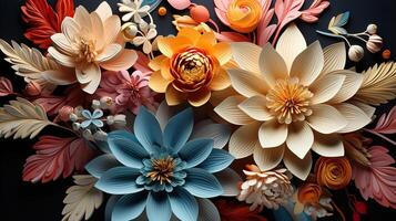 3d Colorful Royale Flower Design photo