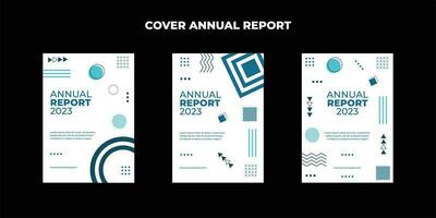 Cover Design Annual Report Geometry Design vector