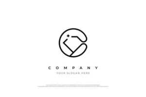 Initial Letter C Diamond Logo Design Vector