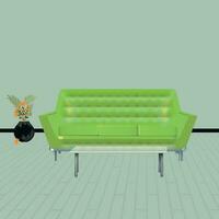 vector art living room