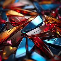 3d Rendered Colorful Glossy and Matte Ultra HD Geometric Background Wallpaper photo