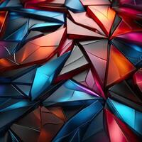 Colorful 3D Geometric Abstract Glossy Matte Multiple Shaped Elegant Background Wallpaper photo