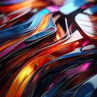 3d Rendered Colorful Glossy and Matte Ultra HD Geometric Background Wallpaper AI Generated photo