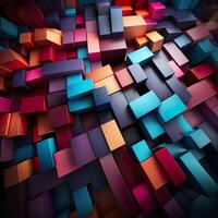 3d Rendered Colorful Glossy and Matte Ultra HD Geometric Background Wallpaper photo
