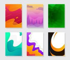 Modern abstract covers set. Cool gradient shapes composition. photo