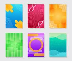 Modern abstract covers set. Cool gradient shapes composition. photo