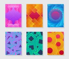 Modern abstract covers set. Cool gradient shapes composition. vector