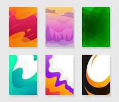 Modern abstract covers set. Cool gradient shapes composition. vector