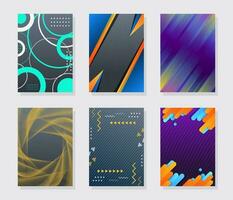 Modern abstract covers set. Cool gradient shapes composition. photo