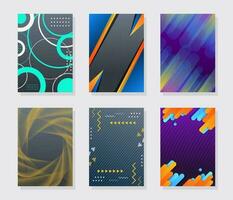 Modern abstract covers set. Cool gradient shapes composition. vector