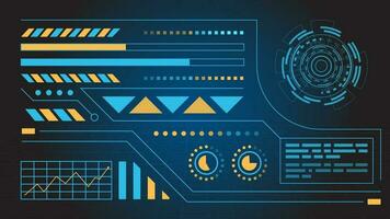 cabina casco ciencia ficción hud para vr diseño. futurista cabina ver para ui, interfaz gráfica de usuario, vr y juegos. vector