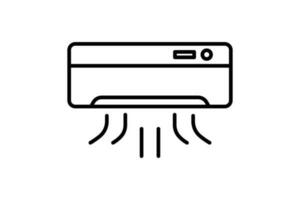 Air Conditioner icon. icon related to electronic, Household appliances. Line icon style design. Simple vector design editable