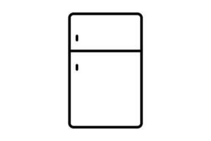 Refrigerator icon. icon related to electronic, Household appliances. Line icon style design. Simple vector design editable