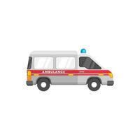 ambulancia coche vector ilustración en plano estilo