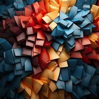 3d Rendered Colorful Glossy and Matte Ultra HD Geometric Background Wallpaper photo