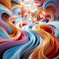 3d Rendered Colorful Glossy and Matte Ultra HD Geometric Background Wallpaper photo