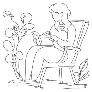 leer un libro plano ilustración, son usado para ui ux diseños, agregando visual apelación y creatividad a sitios web, aplicaciones, y digital plataformas, mejorando el usuario experiencia vector