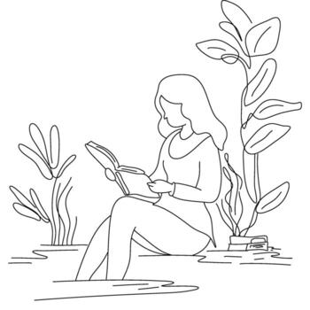 leer un libro plano ilustración, son usado para ui ux diseños, agregando visual apelación y creatividad a sitios web, aplicaciones, y digital plataformas, mejorando el usuario experiencia vector