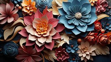 3d Colorful Royale Flower Design photo