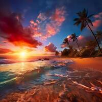 Aesthetic Beach View Sea Water Splashing on Beach Cool Background photo