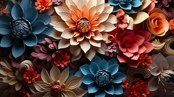 3d Colorful Royale Flower Design photo
