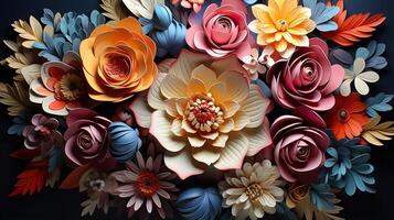 3d Colorful Royale Flower Design photo