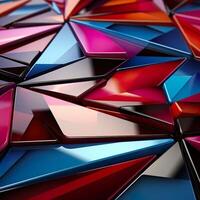 Colorful 3D Geometric Abstract Glossy Matte Multiple Shaped Elegant Background Wallpaper photo