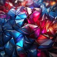 Colorful 3D Geometric Abstract Glossy Matte Multiple Shaped Elegant Background Wallpaper AI Generated photo