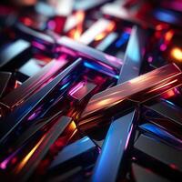 Colorful 3D Geometric Abstract Glossy Matte Multiple Shaped Elegant Background Wallpaper photo