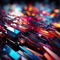 Colorful 3D Geometric Abstract Glossy Matte Multiple Shaped Elegant Background Wallpaper photo