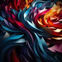 Colorful 3D Geometric Abstract Glossy Matte Multiple Shaped Elegant Background Wallpaper photo