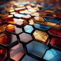 3d Rendered Colorful Glossy and Matte Ultra HD Geometric Background Wallpaper photo