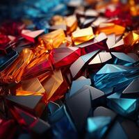 3d Rendered Colorful Glossy and Matte Ultra HD Geometric Background Wallpaper photo