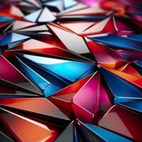 3d Rendered Colorful Glossy and Matte Ultra HD Geometric Background Wallpaper AI Generated photo