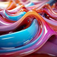 3d Rendered Colorful Glossy and Matte Ultra HD Geometric Background Wallpaper photo