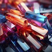 3d Rendered Colorful Glossy and Matte Ultra HD Geometric Background Wallpaper photo