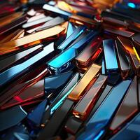 Colorful 3D Geometric Abstract Glossy Matte Multiple Shaped Elegant Background Wallpaper photo