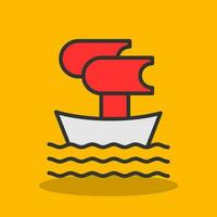 Trireme Vector Icon Design