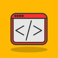 Web coding Vector Icon Design