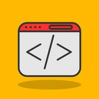 Web coding Vector Icon Design