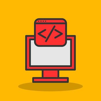 diseño de icono de vector de programación web