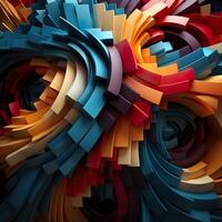 3d Rendered Colorful Glossy and Matte Ultra HD Geometric Background Wallpaper photo