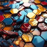 3d Rendered Colorful Glossy and Matte Ultra HD Geometric Background Wallpaper photo